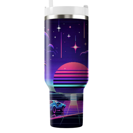 Synthwave Night  Personalized Tumblers