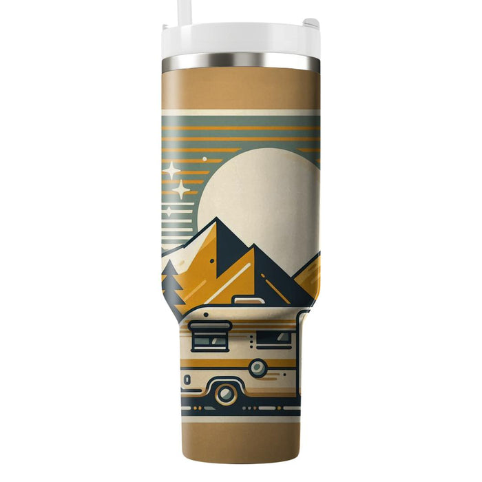 Vintage Camper Road Trip  Tumblers With Lids