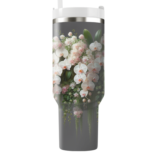 Elegant Orchid Cascade Tumbler Cups