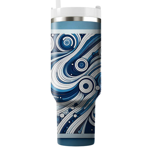 Abstract Ripple Effect  Travel Tumblers