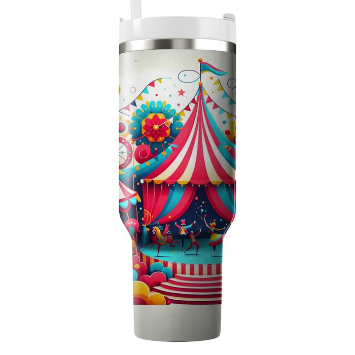 Whimsical Floral Circus  Unique Tumblers