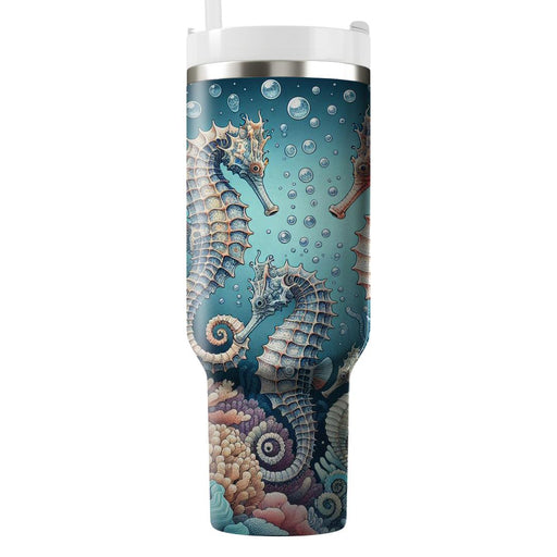 Undersea Seahorse Ballet  Personalized Tumblers