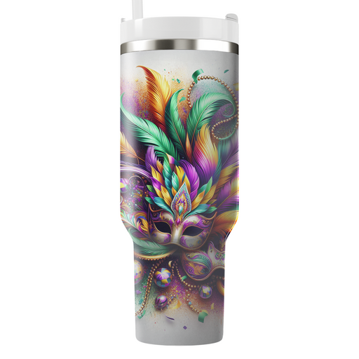 Vibrant Echoes - Mardi Gras  Decorative Tumblers