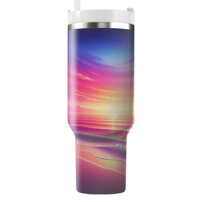 Summer Beach Sunset  Personalized Tumblers