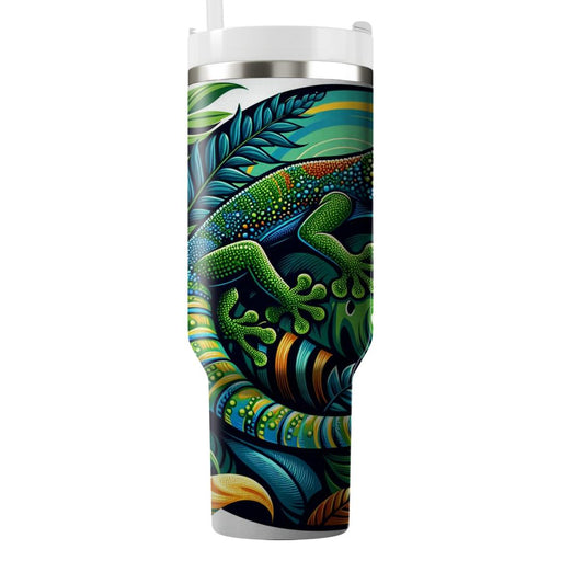 Vibrant Gecko Patterns  Tumbler Cups