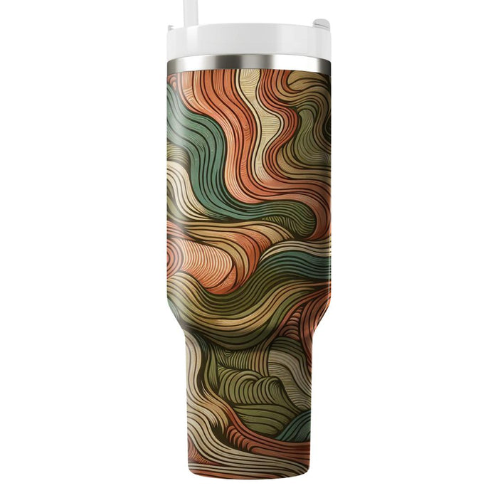 Bohemian Earth Waves  Unique Tumblers