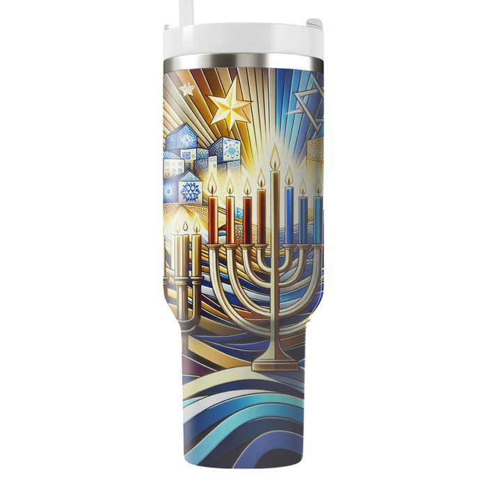 Fusion Of Traditions - Christmas Meets Hanukkah  Decorative Tumblers