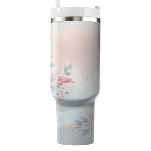 Gentle Floral Cascade  Travel Tumblers