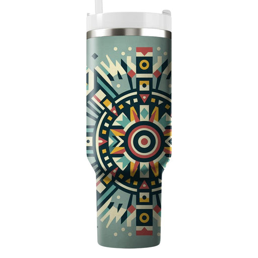 Aztec Sunburst Geometry  Tumblers For Gifts