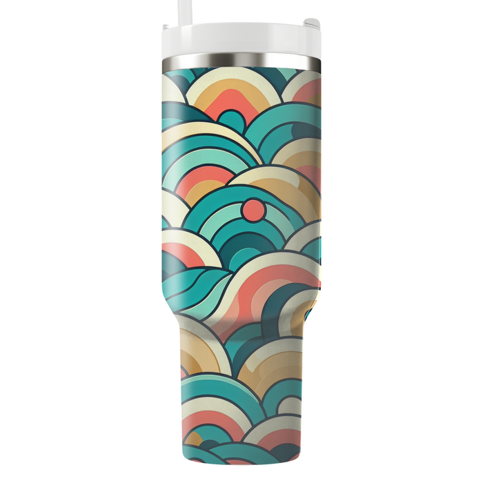 Geometric Wave Overlap Custom Tumblers