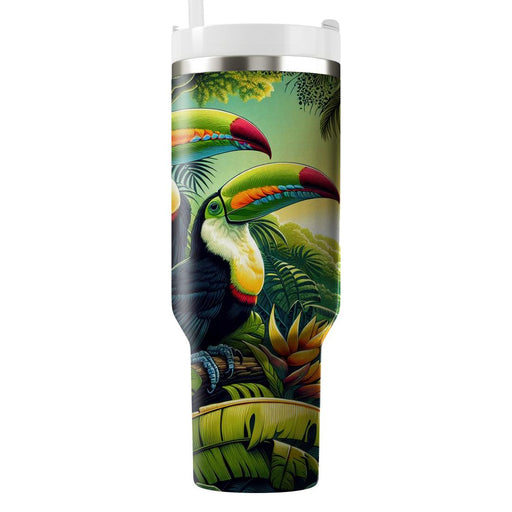 Tropical Toucan Paradise  Personalized Tumblers