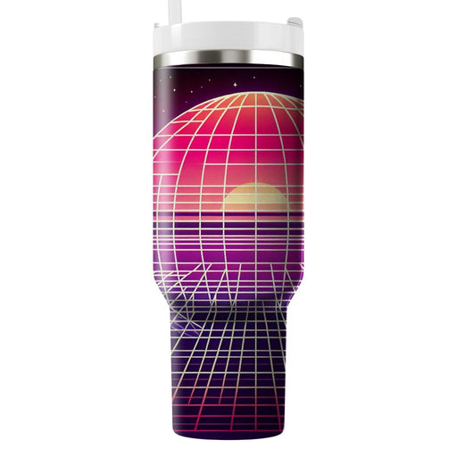 Retro Grid Dream  Tumblers With Lids