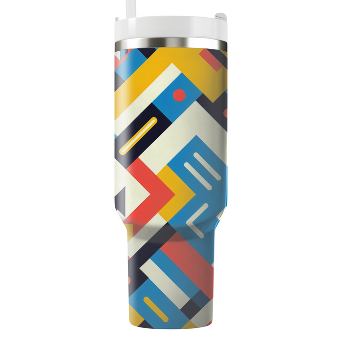 Geometric Arrow Pattern  Insulated Tumblers