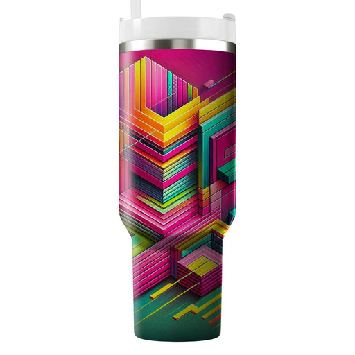 Vibrant 80s Palette  Personalized Tumblers