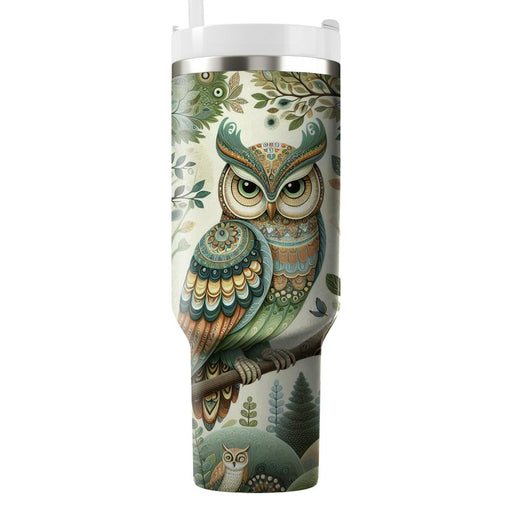 Whimsical Owl Forest  Custom Tumblers