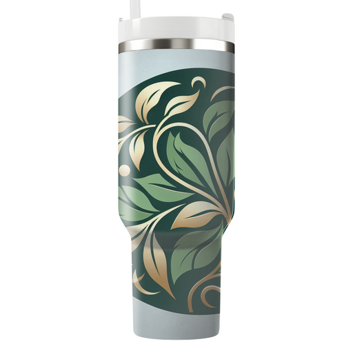 Geometric Leaf Motif  Decorative Tumblers