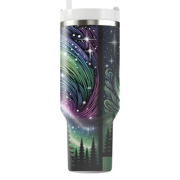 Winter Aurora Borealis  Personalized Tumblers