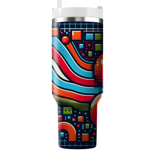 Retro Pixel Pop  Unique Tumblers