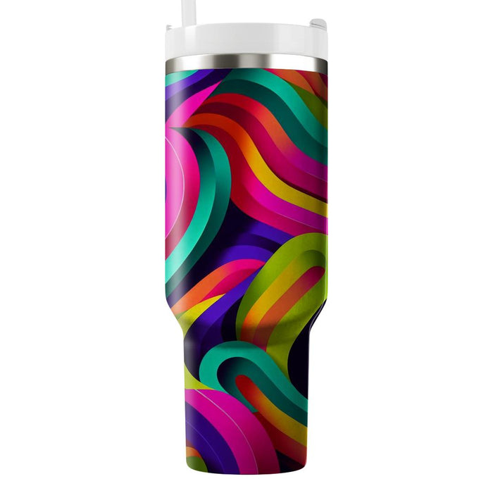 Vibrant Patterned Stripes Insulated Tumblers