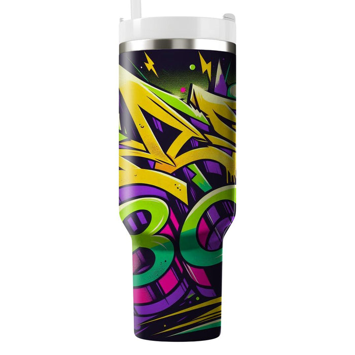 Retro Graffiti  Tumbler Cups