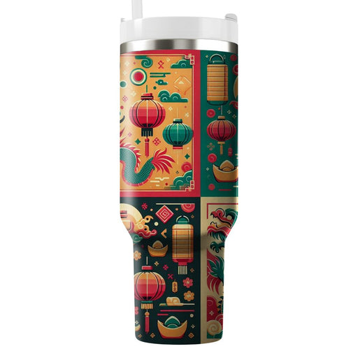 Retro Lunar New Year Joy Unique Tumblers