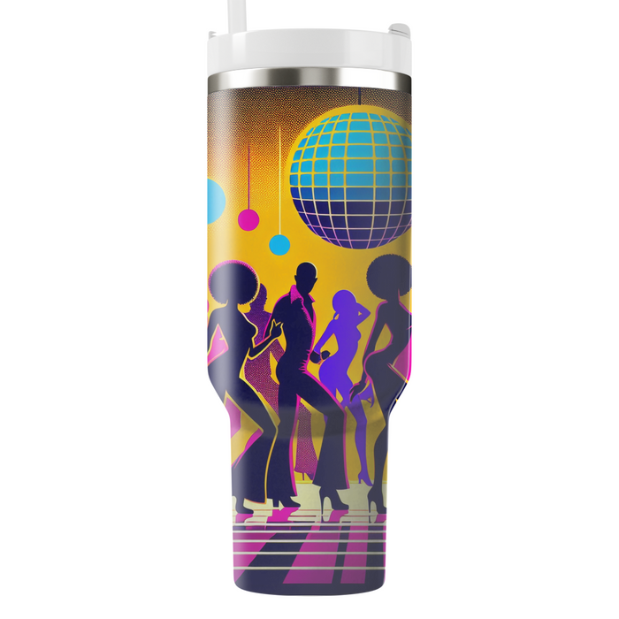 Vintage Disco Dancers Travel Tumblers