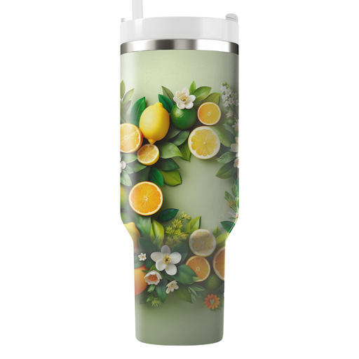 Sunny Citrus Medley  Tumblers With Lids