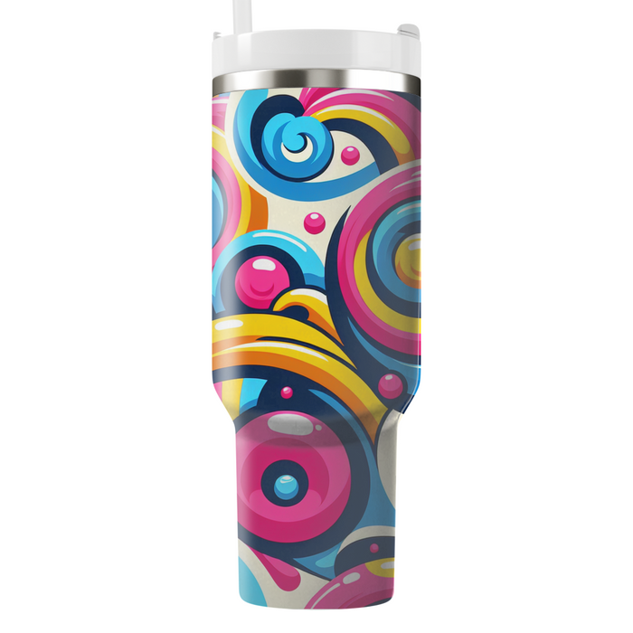 Vivid Geometric Spirals  Decorative Tumblers