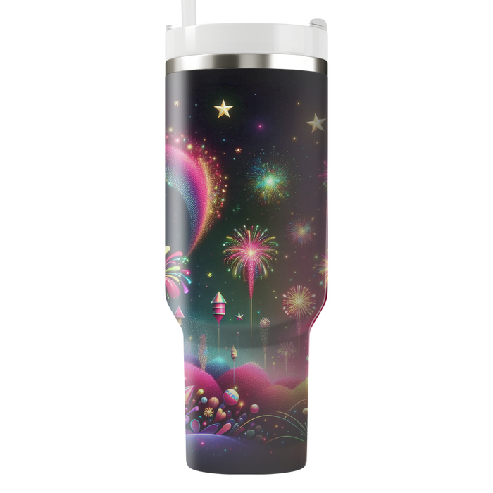 Whimsical New Year Tumblers With Lids