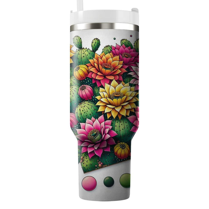 Cactus Flower Fusion  Insulated Tumblers