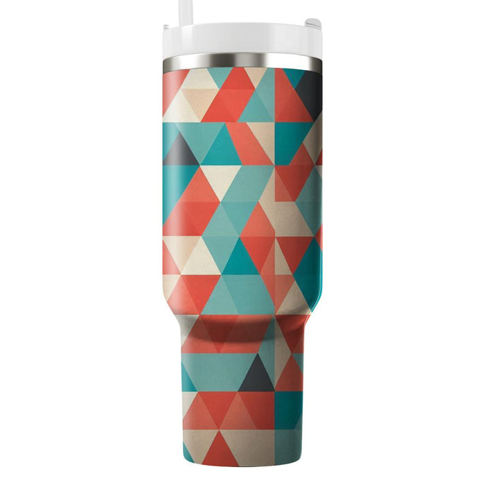 Triangle Patchwork  Tumblers With Lids