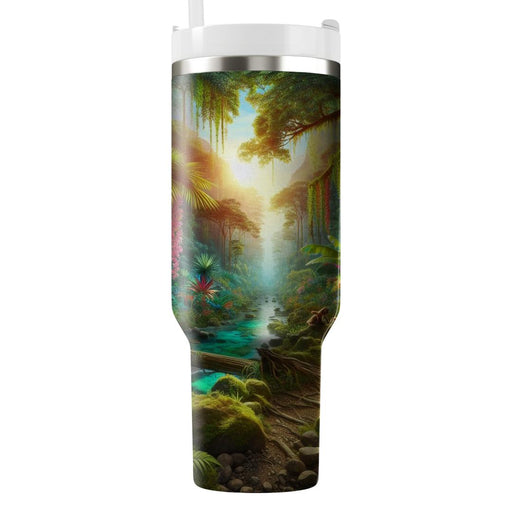 Spring Rainforest Adventure  Tumblers With Lids