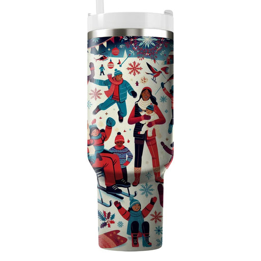 Winter Joyful Moments  Tumblers With Lids