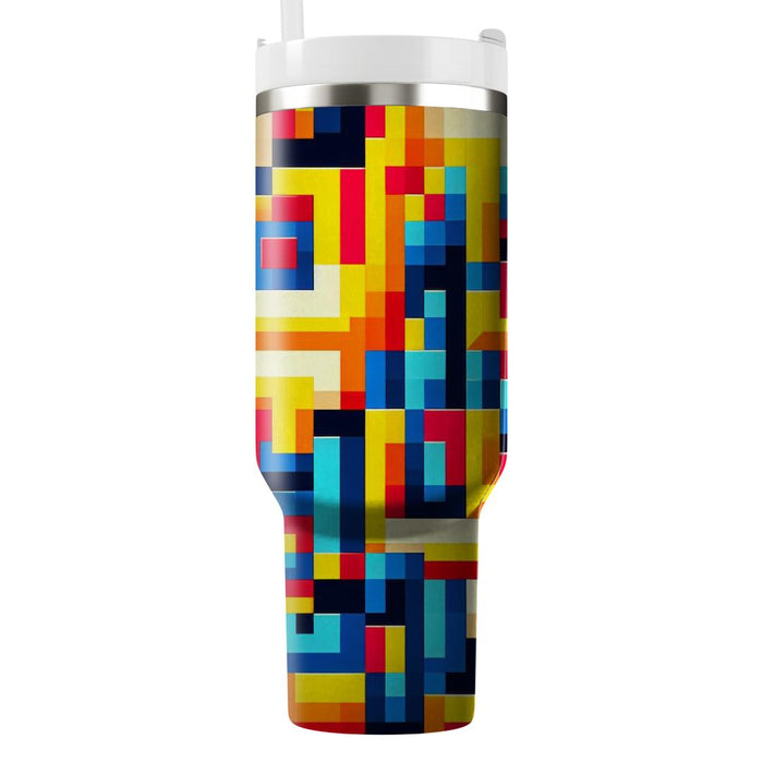 Bold Checkerboard Blast  Tumbler Cups