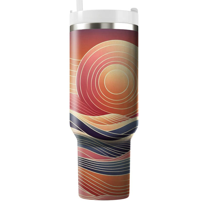 Sunset Wave Patterns  Decorative Tumblers