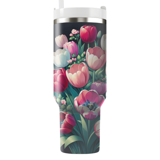 Springtime Tulip Delight Travel Tumblers