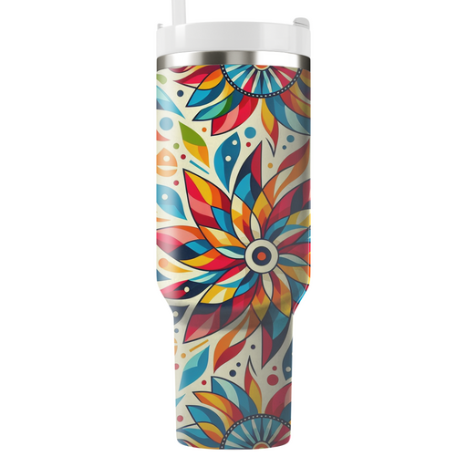 Colorful Pinwheel Pattern Tumbler Cups