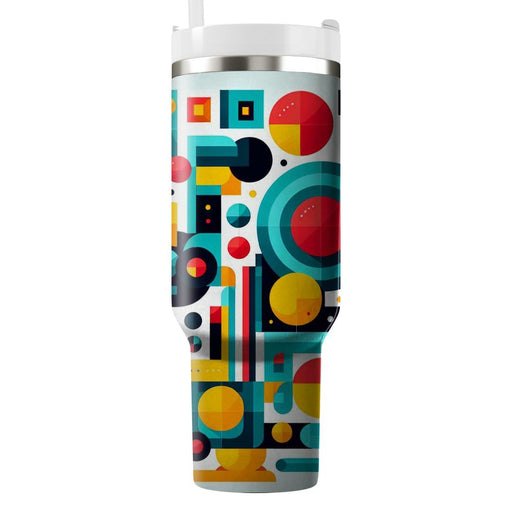 Abstract Circles And Squares  Tumblers For Gifts