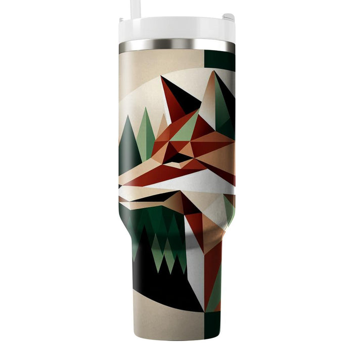 Geometric Fox Serenity  Tumbler Cups