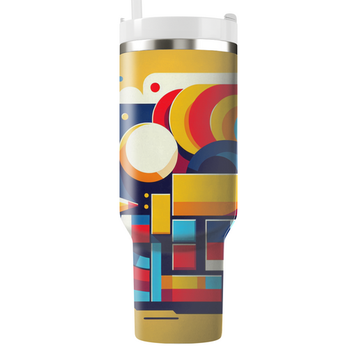 70s Color Block Madness Travel Tumblers