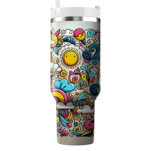 Funky Doodle Mania  Custom Tumblers