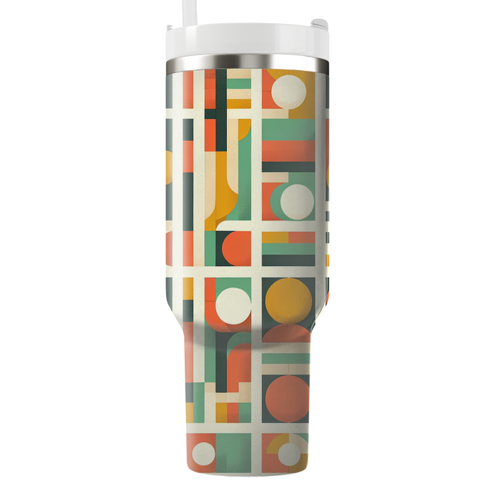 Retro Dot Grid  Insulated Tumblers