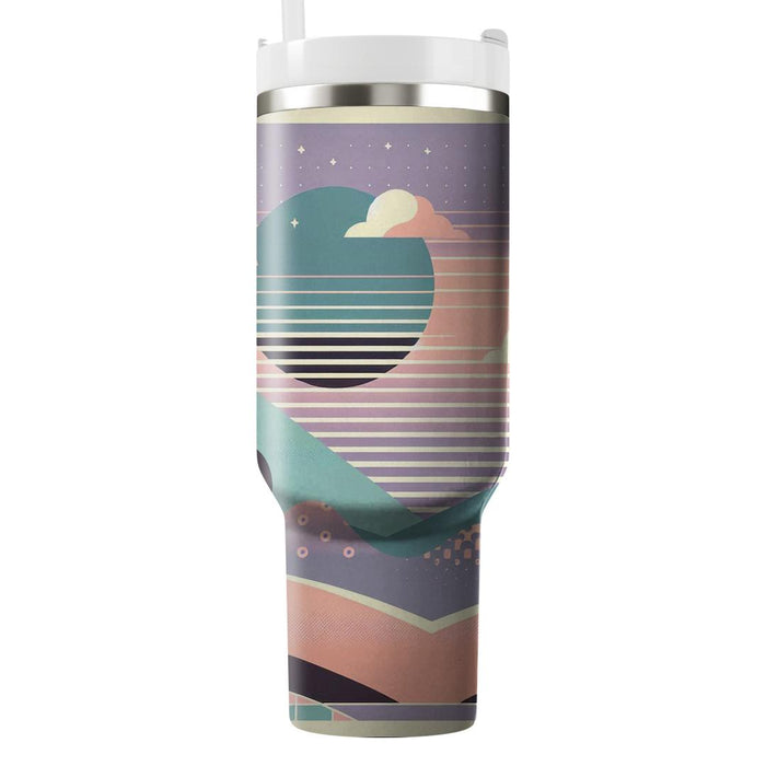 Futuristic Retro Tranquility  Decorative Tumblers