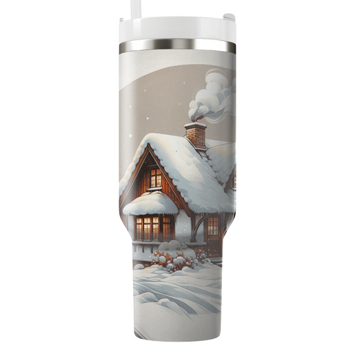 Winter Cozy Cottage  Travel Tumblers