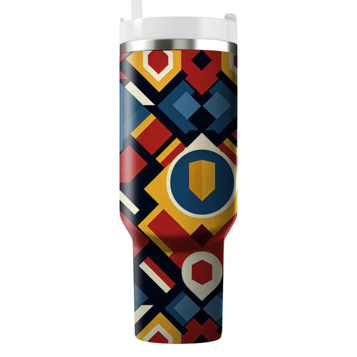 Bold Geometric Shield  Personalized Tumblers