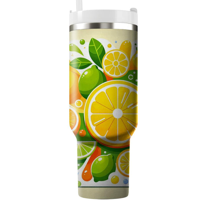 Vibrant Summer Citrus  Custom Tumblers