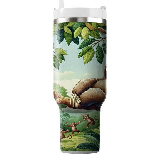 Whimsical Sloth Serenity  Decorative Tumblers