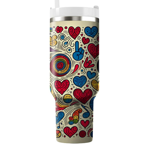 Peace Love Harmony  Decorative Tumblers