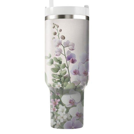 Enchanted Orchid Meadow Travel Tumblers