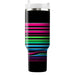 Retro Neon Stripes  Personalized Tumblers